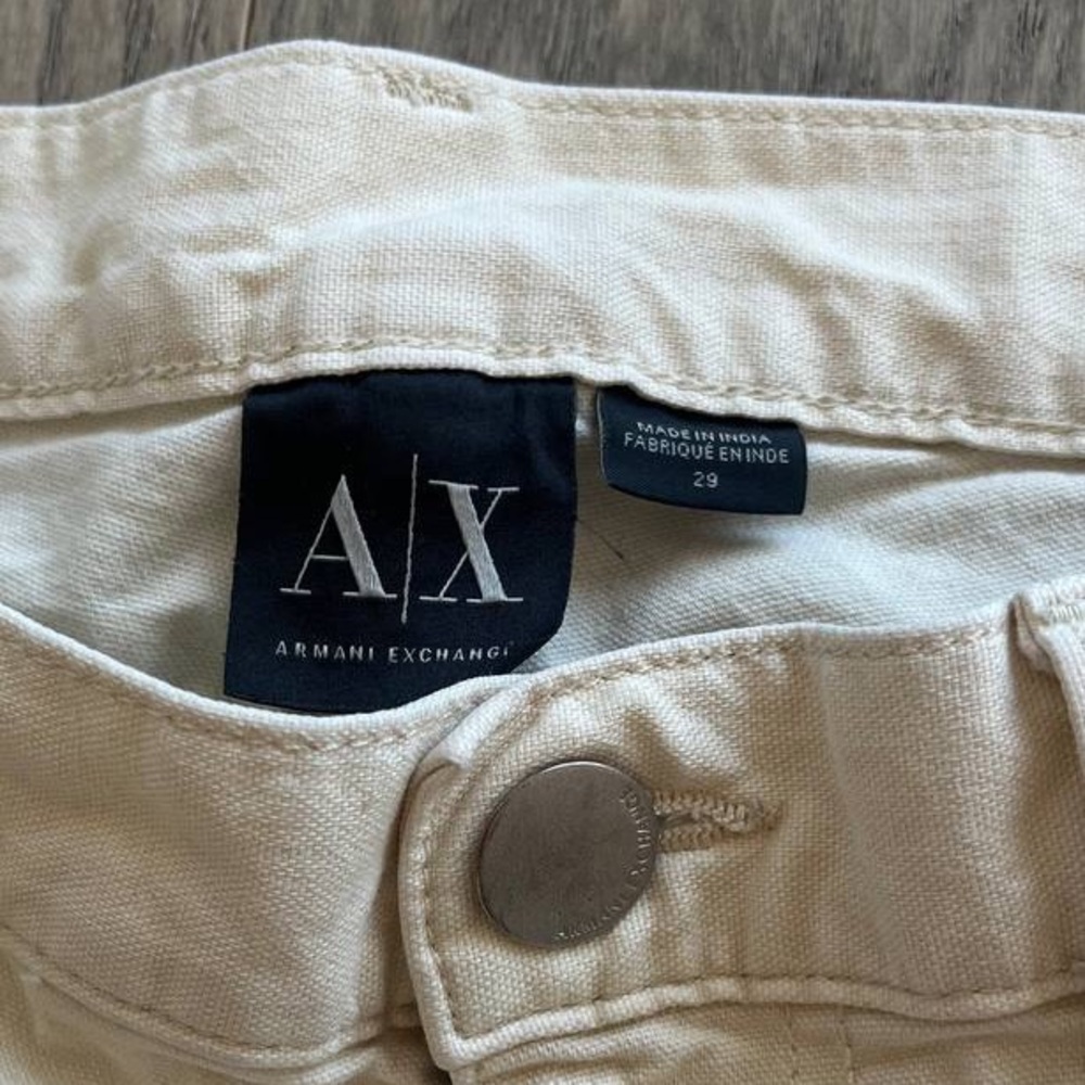 Armani Exchange Women's Cream Denim Pants in size 29 - Picture 2 of 8